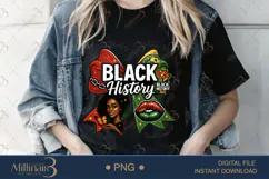 Coquette Bow Black History Month PNG | Black Girl Juneteen Product Image 2