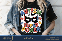 Autism Is My Super Power PNG | Puzzle Piece Autism Awareness Product Image 2