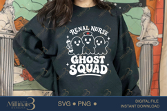Renal Nurse Ghost Squad SVG PNG, Funny Halloween Renal Nurse Product Image 2