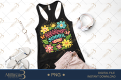 Wildflower Summer Club PNG, Watercolor Floral Summer Design, Product Image 2