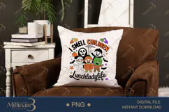 I Smell Children Halloween Lunch Lady PNG|Funny School Cafe Product Image 2