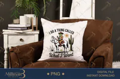 I Do A Thing Called What I Want PNG Cowboy Frog on Horse Cli Product Image 2