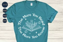 The More You Read The More You KnowPNG Sublimation|Book Love Product Image 2
