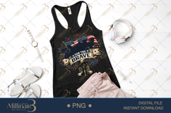Grateful for the Brave PNG, Patriotic Thanksgiving Turkey De Product Image 2