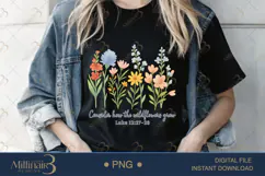 Consider How the Wildflowers Grow PNG |Christian Floral PNG Product Image 2