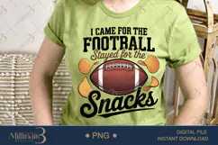 I Came for the Football Stayed for the Snacks PNG | Funny Ga Product Image 2