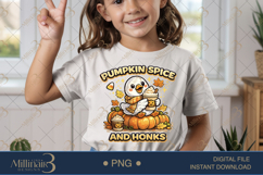 Pumpkin Spice and Honks PNG, Cute Fall Goose PNG, Autumn Dig Product Image 2