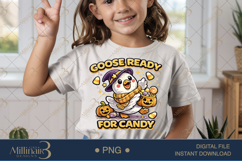 Goose Ready for Candy PNG, Cute Halloween Goose Digital Down Product Image 2