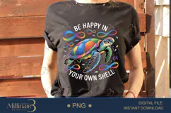 Be Happy In Your Own Shell PNG | Puzzle Piece Autism Awarene Product Image 2
