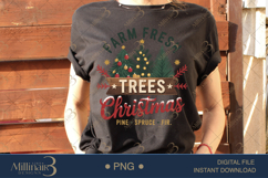 Farm Fresh Christmas Trees PNG | Rustic Holiday Sublimation Product Image 2