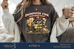 Dumpster Fire Response Team PNG, Funny Raccoon Sublimation D Product Image 2