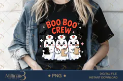 Boo Boo Crew Funny Spooky Nurse PNG |Halloween Nurse PNG Product Image 2