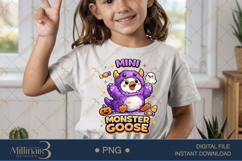 Mini Monster Goose PNG, Cute Halloween Goose PNG, Purple Mon Product Image 2