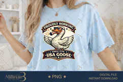 Proudly Honking Since 1776 PNG, Funny Patriotic Goose Sublim Product Image 2