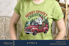 Spooky Christmas Santa Ghost PNG | Vintage Truck Holiday Cli Product Image 2