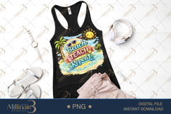 Beach Teach Repeat PNG Watercolor Teacher Summer Clipart | B Product Image 2