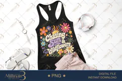 Chasing Sun and Wildflowers PNG, Watercolor Floral Boho Desi Product Image 2