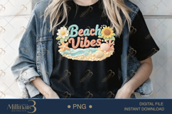 Beach Vibes PNG, Summer Coastal Quote ,Crochet Style Beach Product Image 2