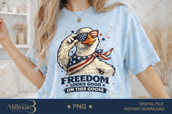 Freedom Looks Good On This Goose PNG, Funny Patriotic Goose Product Image 2
