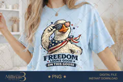 Freedom Looks Good On This Goose PNG, Funny Patriotic Goose Product Image 2