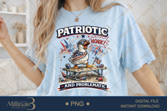 Patriotic and Problematic PNG, Funny Goose Fourth of July Product Image 2
