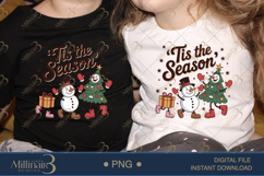 &#039;Tis the Season PNG | Groovy Christmas Clipart with Snowman Product Image 2
