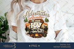 Adventure Awaits in Our RV PNG, Camping Sublimation Design, Product Image 2
