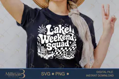Lake Weekend Squad SVG PNG, Funny Lake Vacation Shirt Design Product Image 2