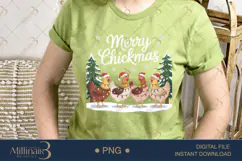 Merry Chickmas PNG Funny Christmas Chickens Clipart | Farm A Product Image 2