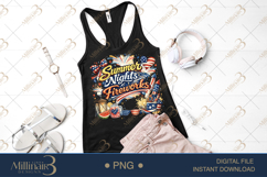 Summer Nights and Fireworks PNG, Patriotic Summer Sublimatio Product Image 2