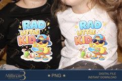 Rad Little Kid PNG Cute Summer Kids Shirt Design, Cool Duck Product Image 2