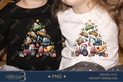Christmas Tree Construction Trucks PNG | Cute Cars Christmas Product Image 2