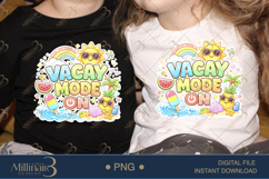 Vacay Mode On PNG, Cute Kawaii Summer Vacation Clipart with Product Image 2