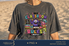 My Classroom My Rules Mostly PNG, Funny Teacher Monster Desi Product Image 2