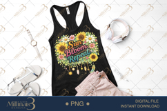 Sun Bloom Repeat PNG Watercolor Sunflower Floral Design, Boh Product Image 2