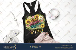 Sun Bloom Repeat PNG Watercolor Sunflower Floral Design, Boh Product Image 2