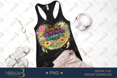 Living My Wildflower Summer PNG, Watercolor Floral Wreath Product Image 2