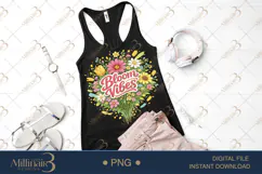 Bloom Vibes PNG Watercolor Floral Bouquet Design, Boho Flowe Product Image 2