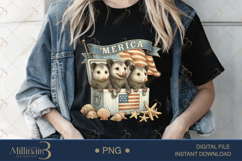 4th of July Opossum PNG |Funny Patriotic Family Product Image 2