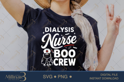 Dialysis Nurse Boo Crew SVG PNG, Funny Halloween Nurse SVG, Product Image 2
