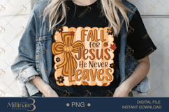 Fall for Jesus Floral Christian Fall PNG Product Image 2