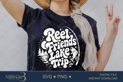 Reel Friends Lake Trip SVG PNG, Funny Fishing Friends Shirt Product Image 2