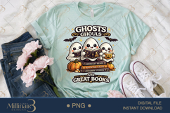 Ghosts Ghouls and Great Books PNG, Cute Halloween Reading Gh Product Image 2