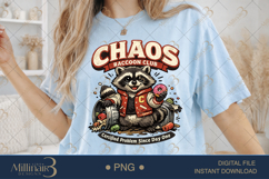 Chaos Raccoon Club PNG, Funny Raccoon Sublimation Design, Ce Product Image 2