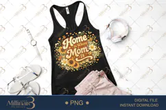 Home Is Where Mom Is PNG, Watercolor Sunflower Floral Design Product Image 2