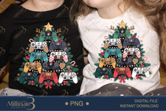 Christmas Gaming Controller Tree PNG | Funny Gamer Christmas Product Image 2