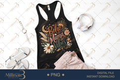 Boho Mama Vibes PNG, Neutral Floral Mom Design, Sun Moon Boh Product Image 2