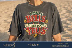 Jingle Bells Classroom Yells PNG, Funny Teacher Christmas PN Product Image 2