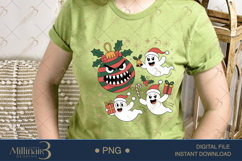 Christmas Ghost PNG Bundle | 12 Funny Holiday Clipart Design Product Image 3