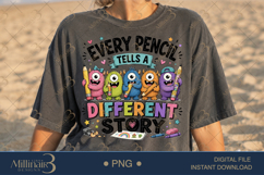 Every Pencil Tells a Different Story PNG, Funny Teacher Shir Product Image 2